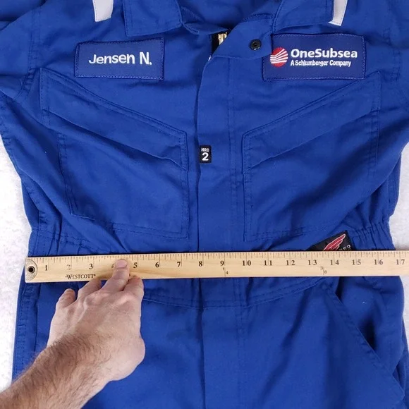 Red Wing FR Coveralls Men 36S Blue Reflective OneSubsea Workwear Flame Resistant - Picture 8 of 12